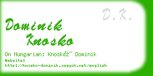 dominik knosko business card